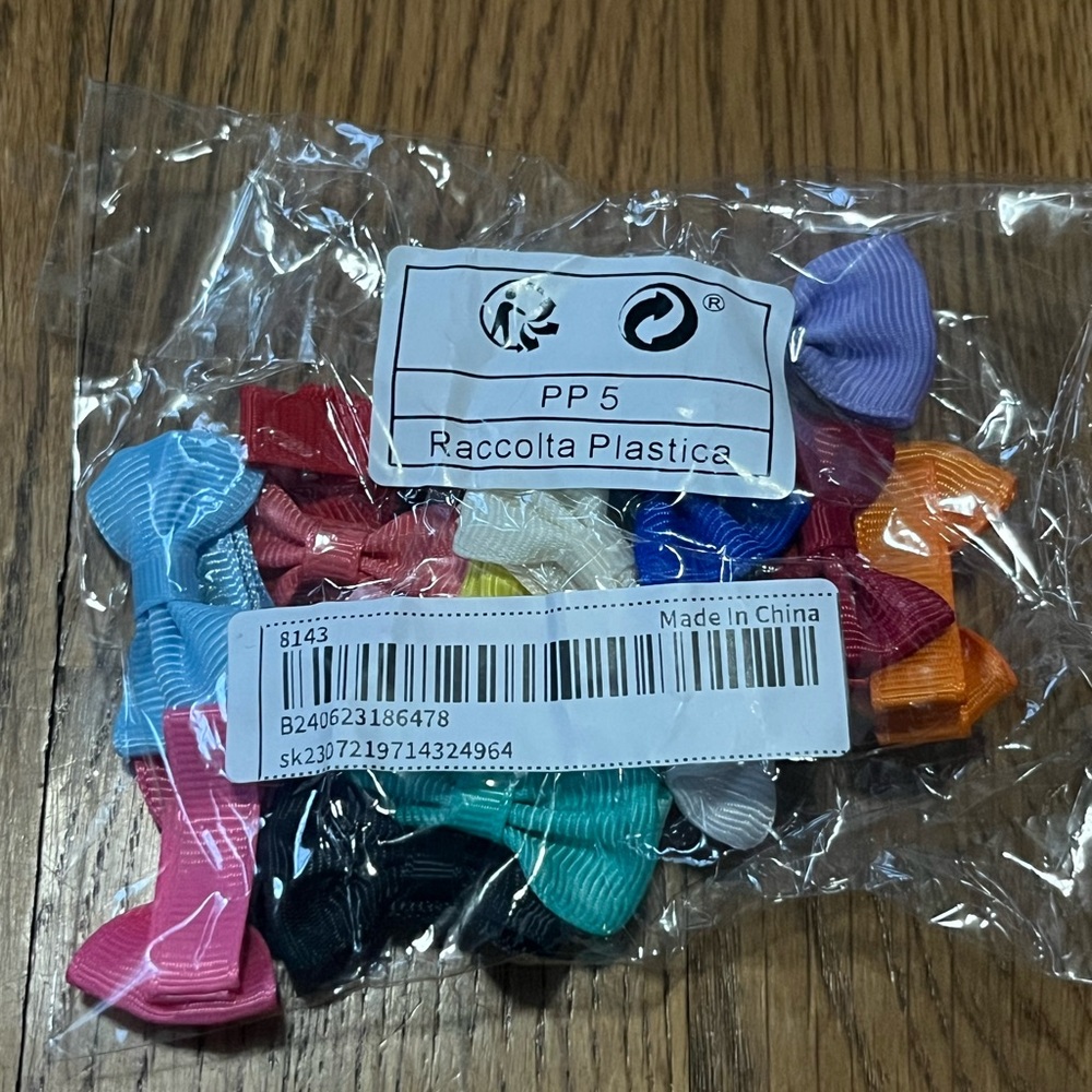 New bundle baby solid colored hair bow end mixed color clips